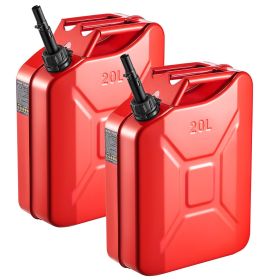 VEVOR Metal Fuel Container, 5.3 Gallon, Fuel Jerry Can with Spout and Comfort Handle, 6 L/min Max Flow Rate
